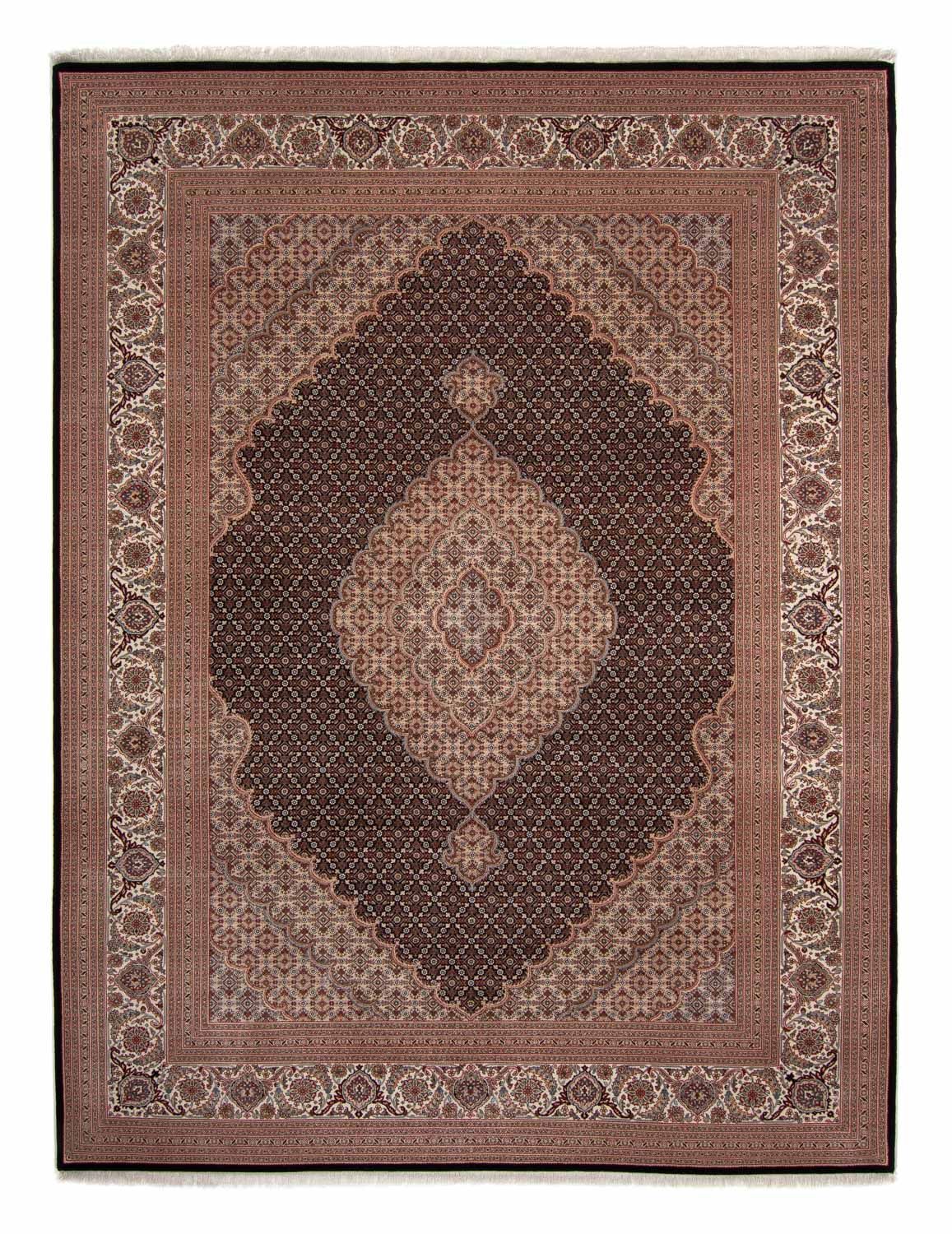 Persisk tæppe - Tabriz - 346 x 253 cm - mørkeblå