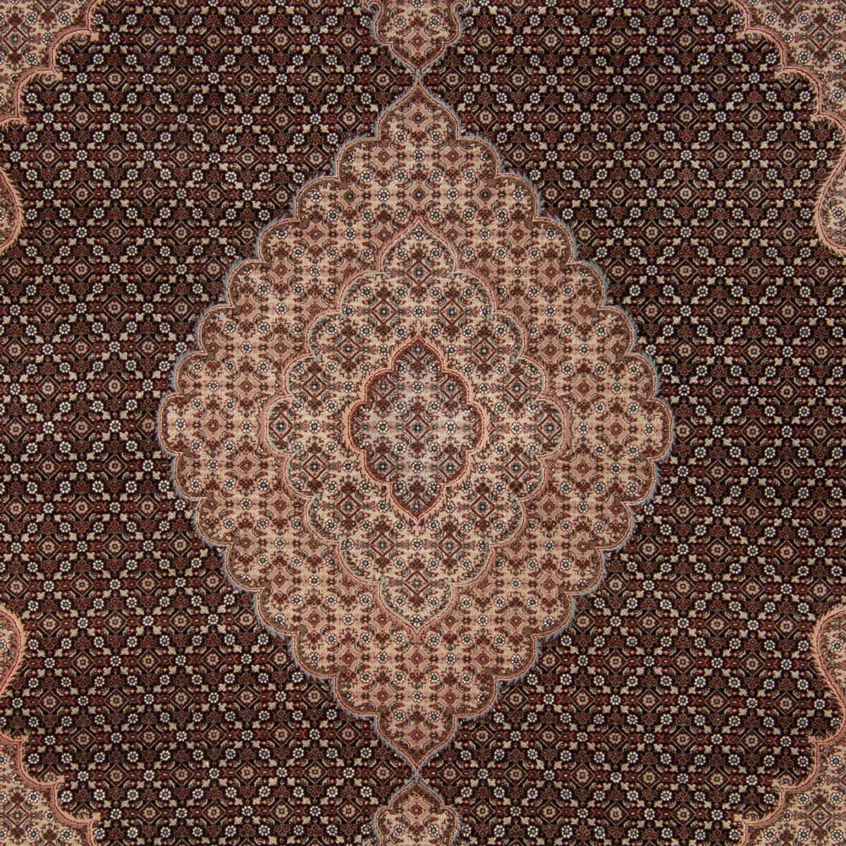 Persisk tæppe - Tabriz - 346 x 253 cm - mørkeblå