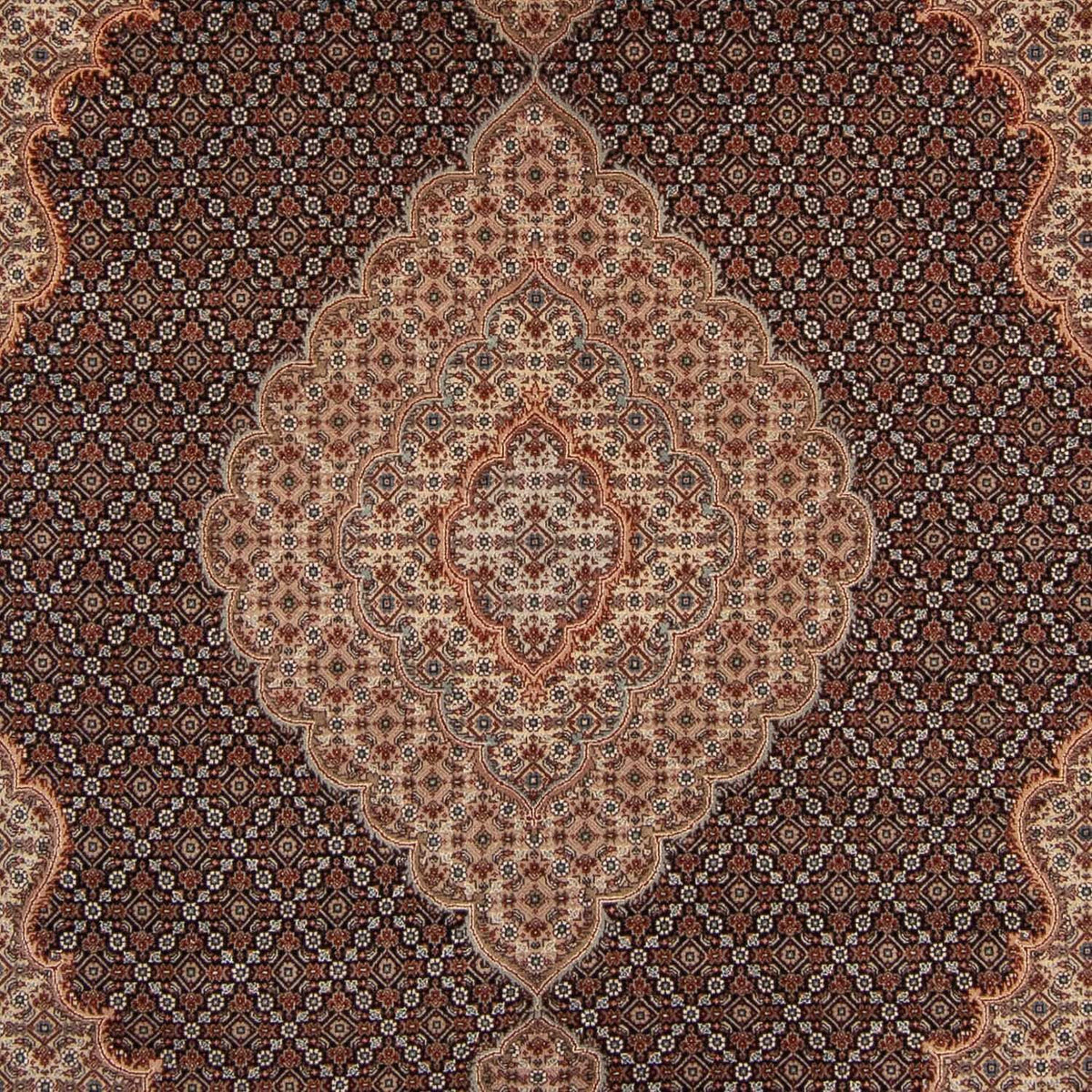 Persisk tæppe - Tabriz - 303 x 201 cm - mørkeblå