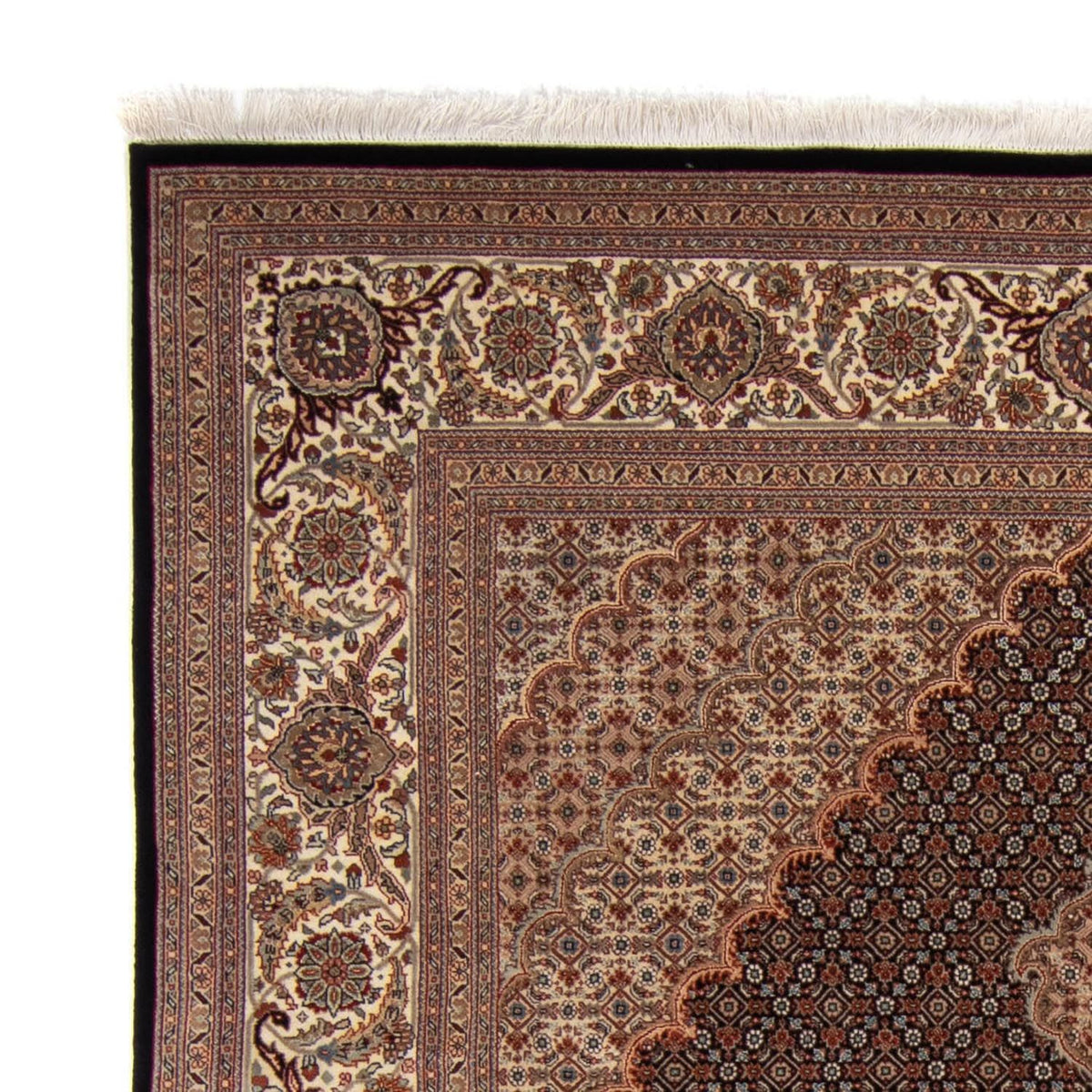 Persisk tæppe - Tabriz - 303 x 201 cm - mørkeblå