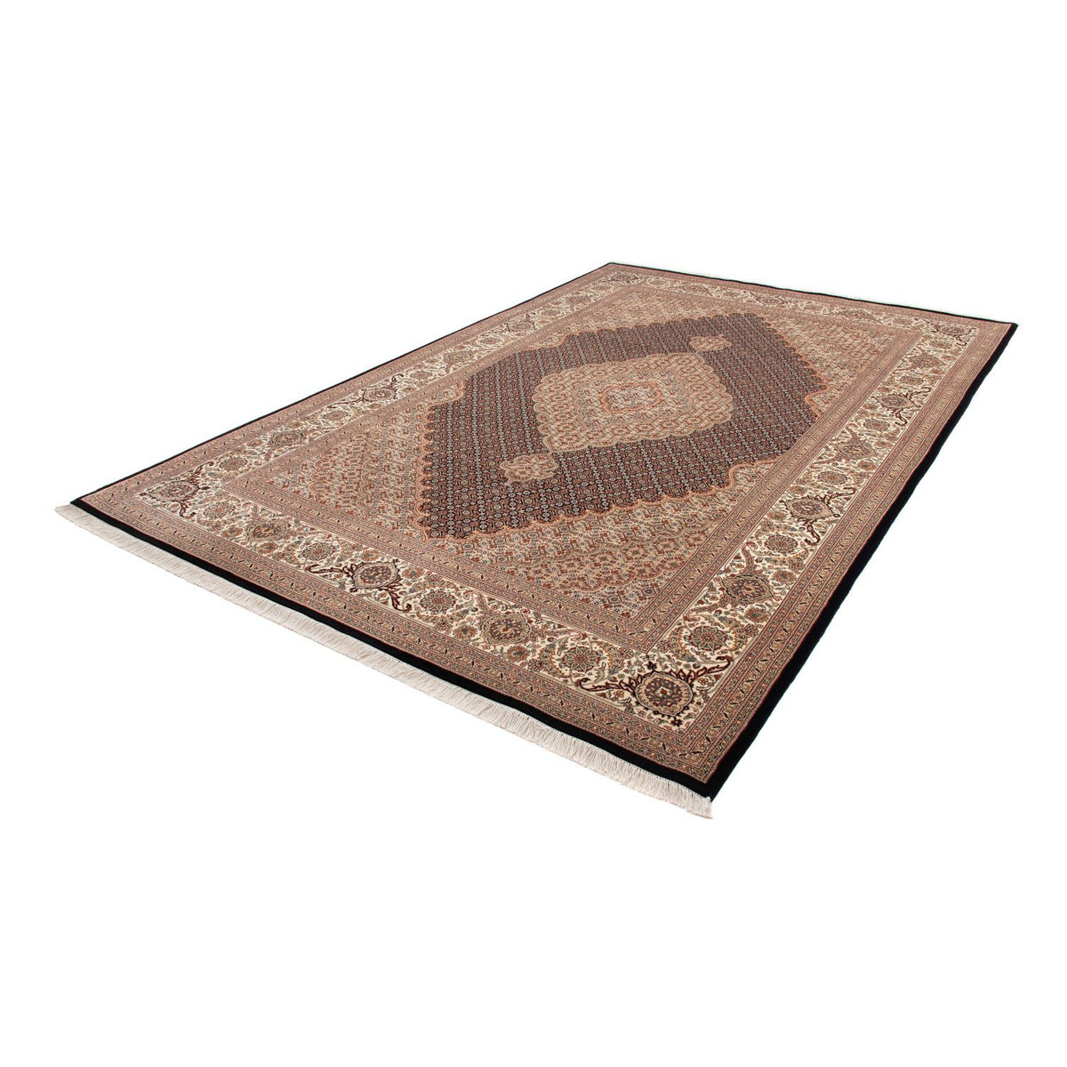 Persisk tæppe - Tabriz - 303 x 201 cm - mørkeblå