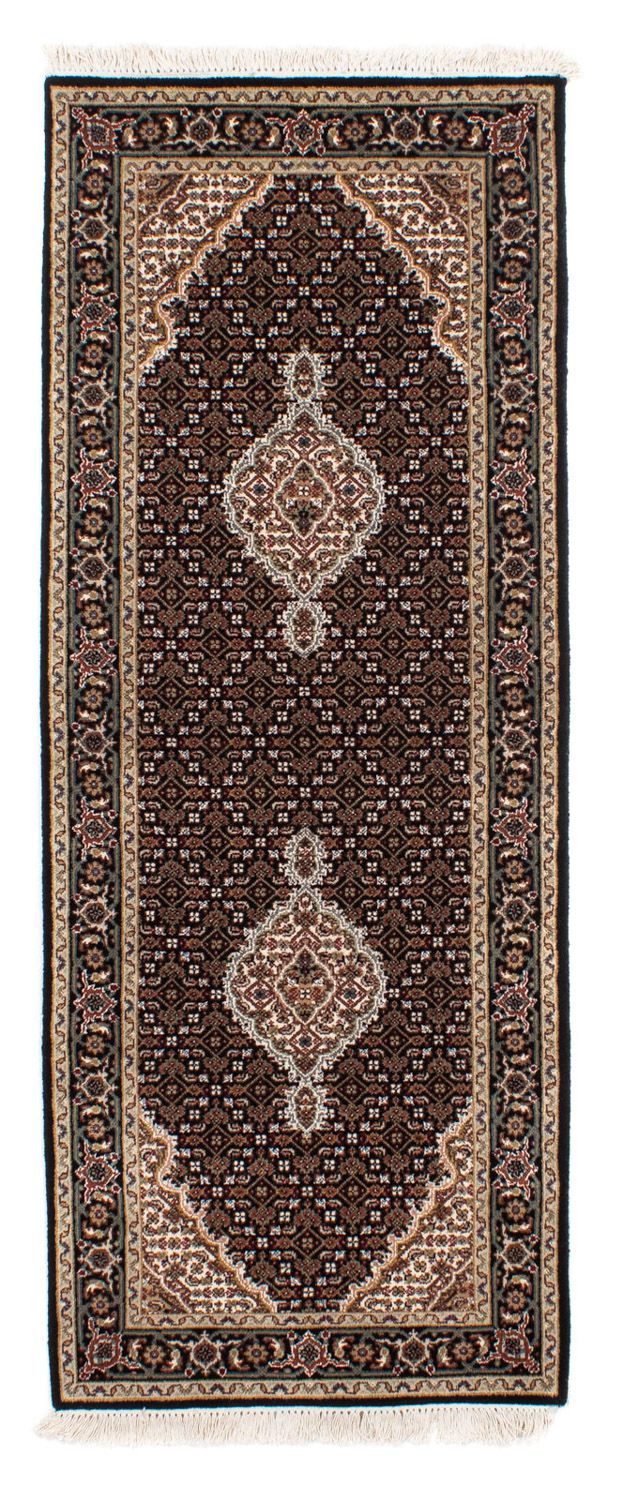 Løber Persisk tæppe - Tabriz - 196 x 73 cm - mørkeblå