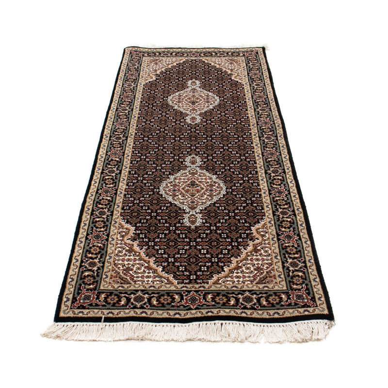 Løber Persisk tæppe - Tabriz - 196 x 73 cm - mørkeblå