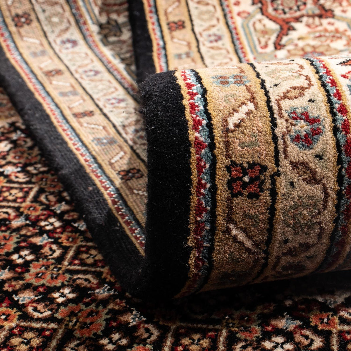 Persisk tæppe - Tabriz - 242 x 172 cm - mørkeblå