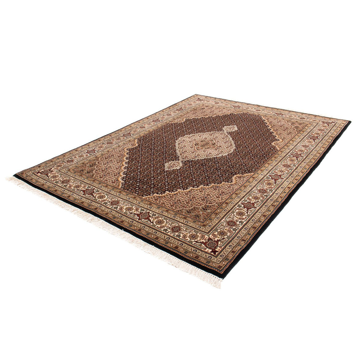 Persisk tæppe - Tabriz - 242 x 172 cm - mørkeblå