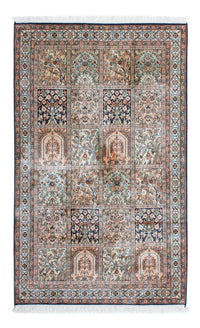 Silketæppe - Kashmir Silk - 152 x 94 cm - flerfarvet