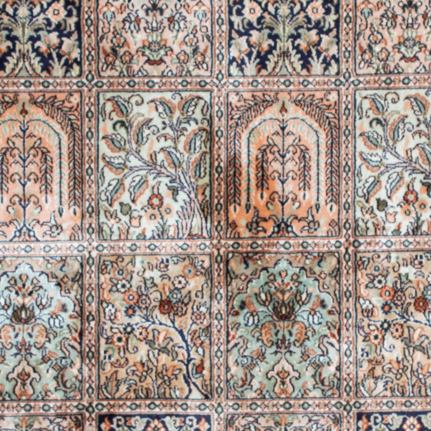 Silketæppe - Kashmir Silk - 152 x 94 cm - flerfarvet