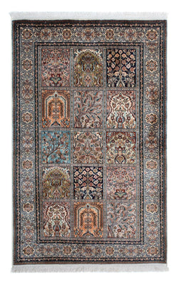 Silketæppe - Kashmir Silk - 152 x 96 cm - flerfarvet