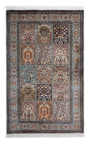 Silketæppe - Kashmir Silk - 152 x 96 cm - flerfarvet