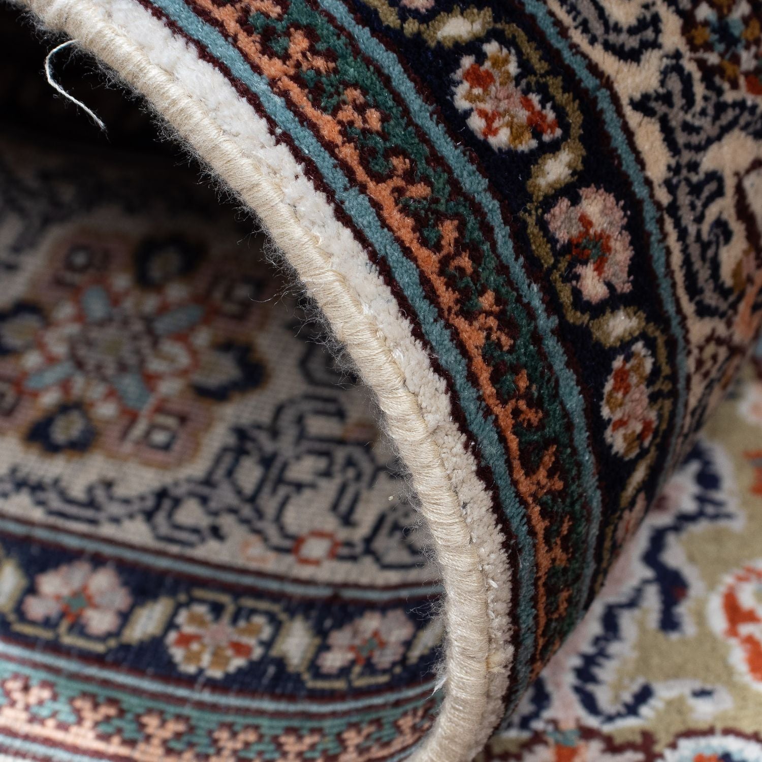 Silketæppe - Kashmir Silk - 152 x 96 cm - flerfarvet