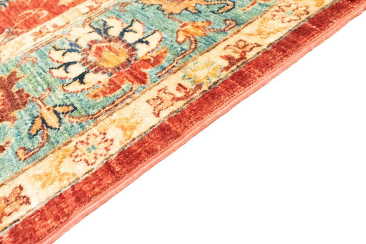 Afghansk tæppe - 201 x 149 cm - rød