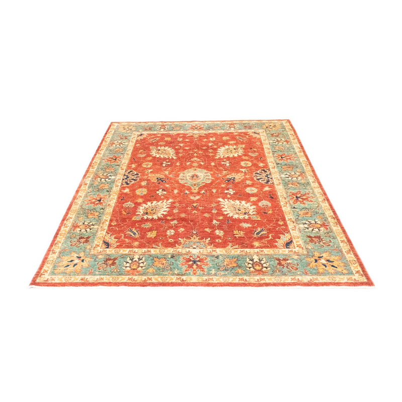 Afghansk tæppe - 201 x 149 cm - rød