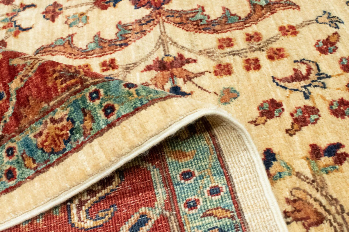 Afghansk tæppe - 199 x 156 cm - beige