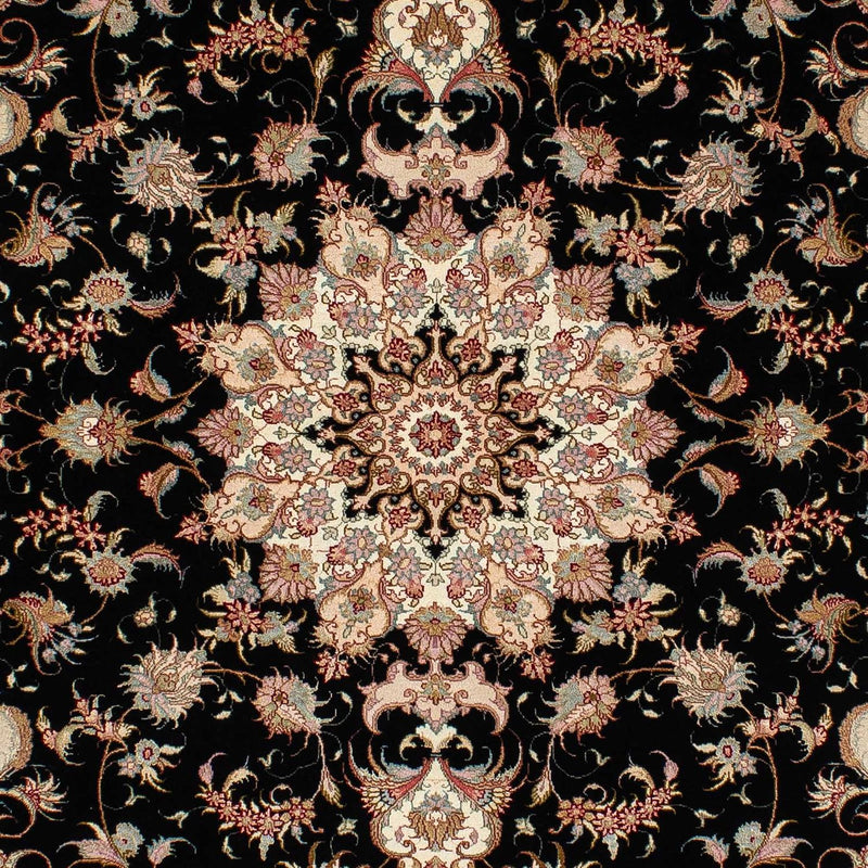 Persisk tæppe - Tabriz - 213 x 152 cm - mørkeblå