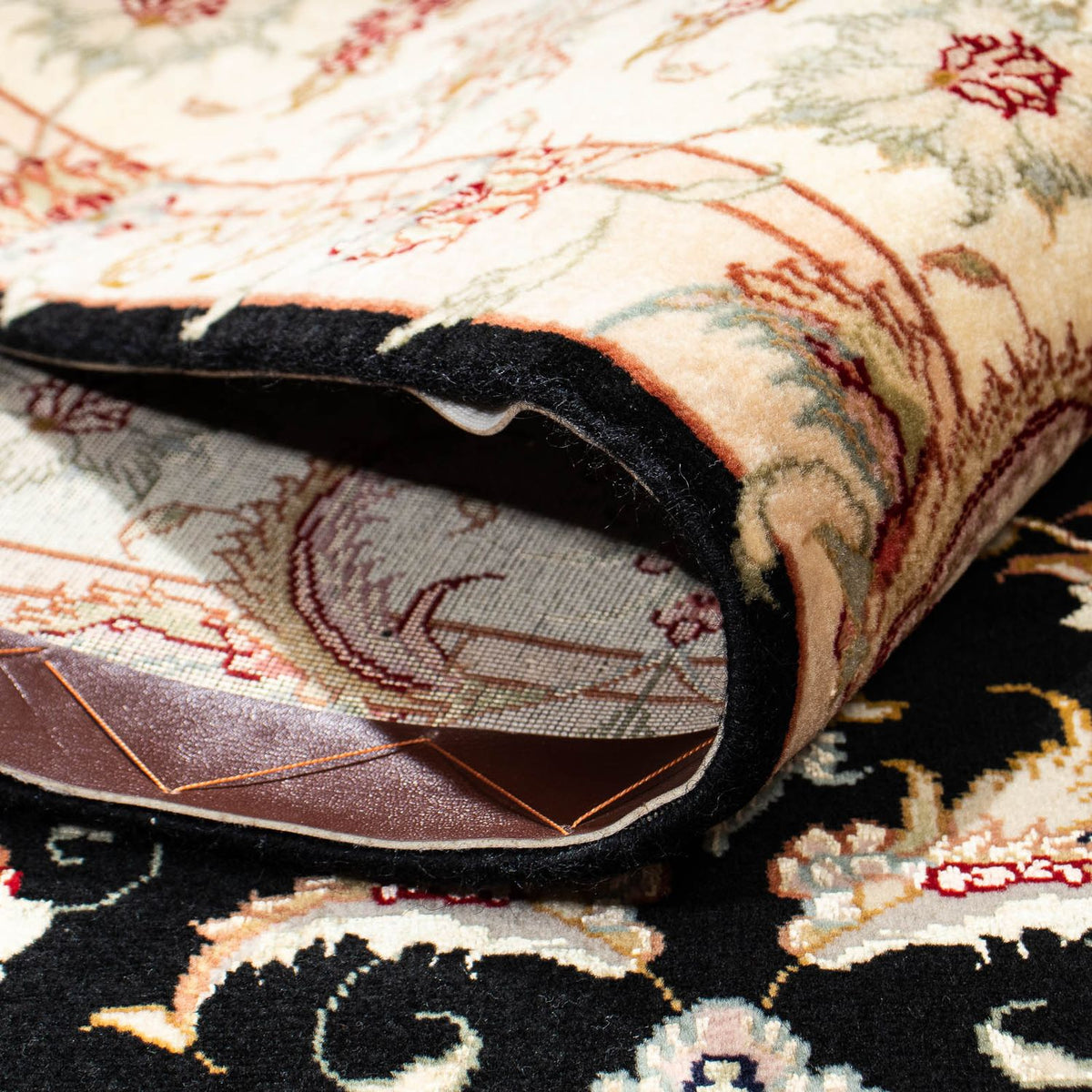 Persisk tæppe - Tabriz - 213 x 152 cm - mørkeblå