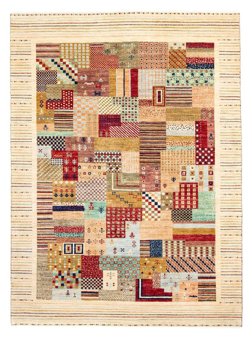 Gabbeh Tæppe - Loribaft Persisk - 235 x 173 cm - beige
