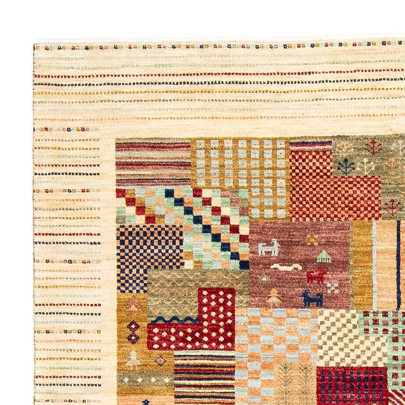 Gabbeh Tæppe - Loribaft Persisk - 235 x 173 cm - beige