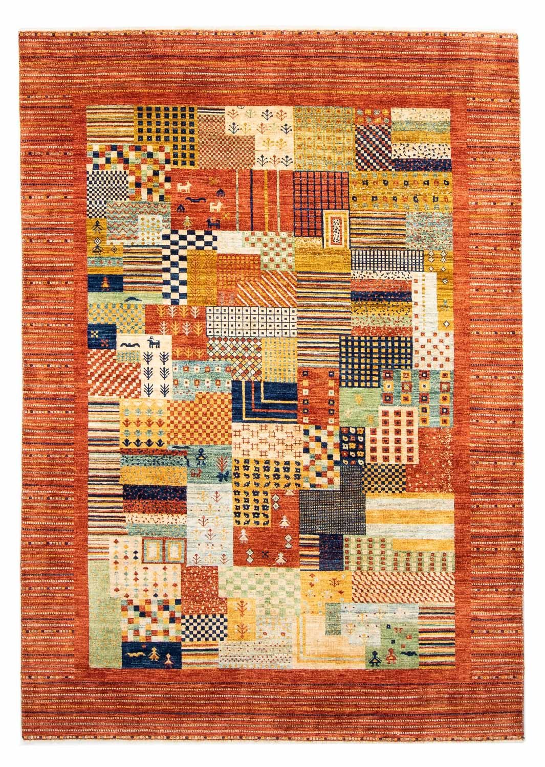 Gabbeh Tæppe - Loribaft Persisk - 228 x 170 cm - rust