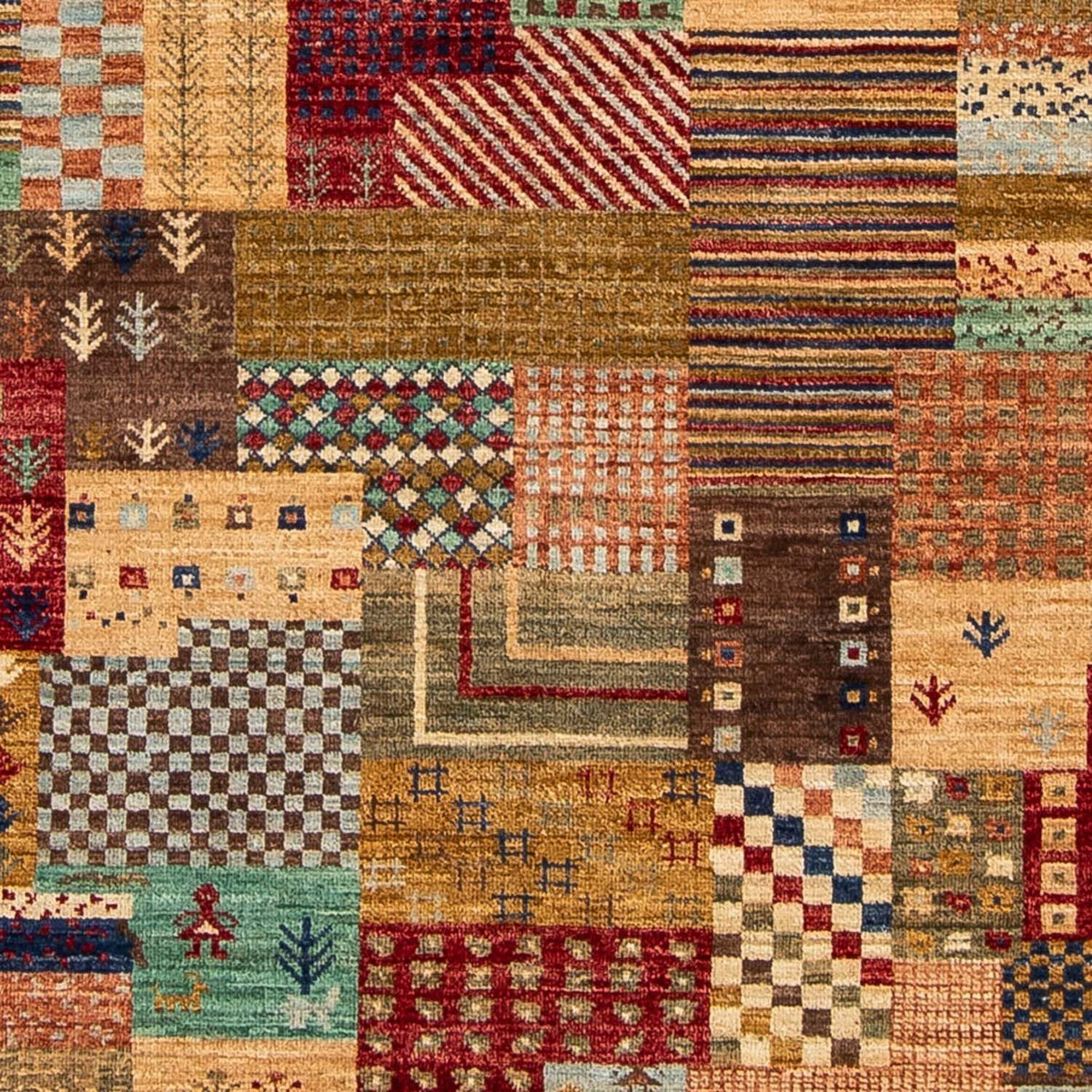 Gabbeh Tæppe - Loribaft Persisk - 238 x 170 cm - lys brun