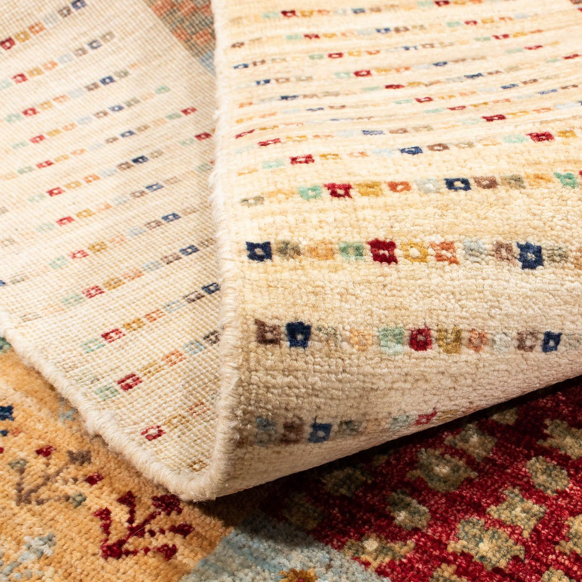 Gabbeh Tæppe - Loribaft Persisk - 238 x 170 cm - lys brun