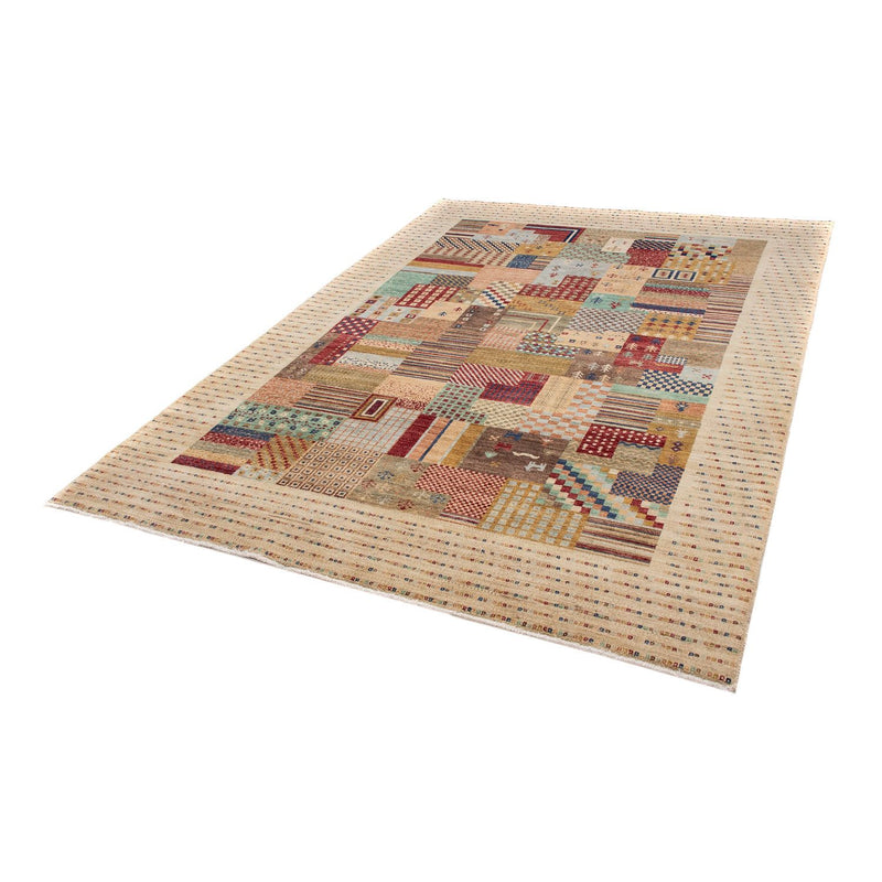 Gabbeh Tæppe - Loribaft Persisk - 238 x 170 cm - lys brun