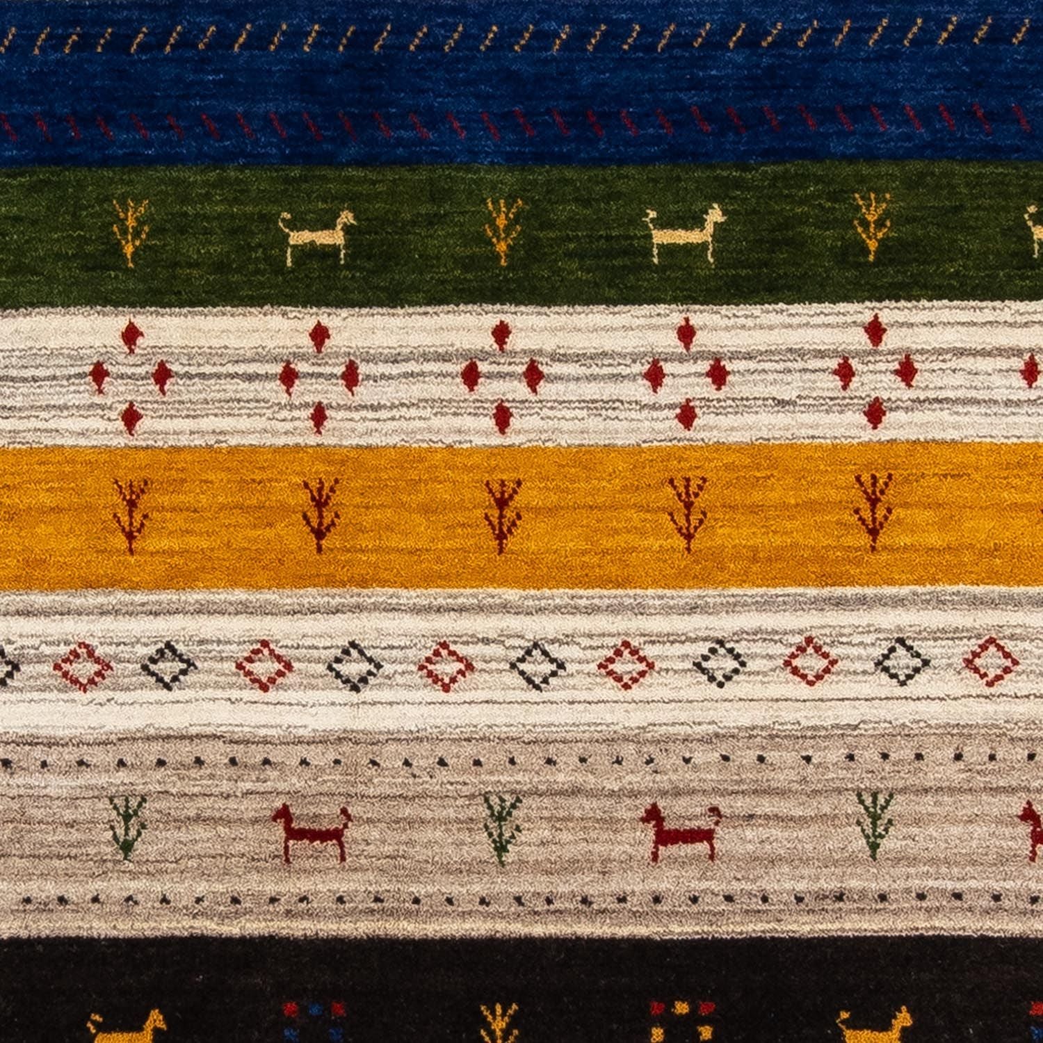 Gabbeh Tæppe - Loribaft Persisk - 200 x 144 cm - flerfarvet