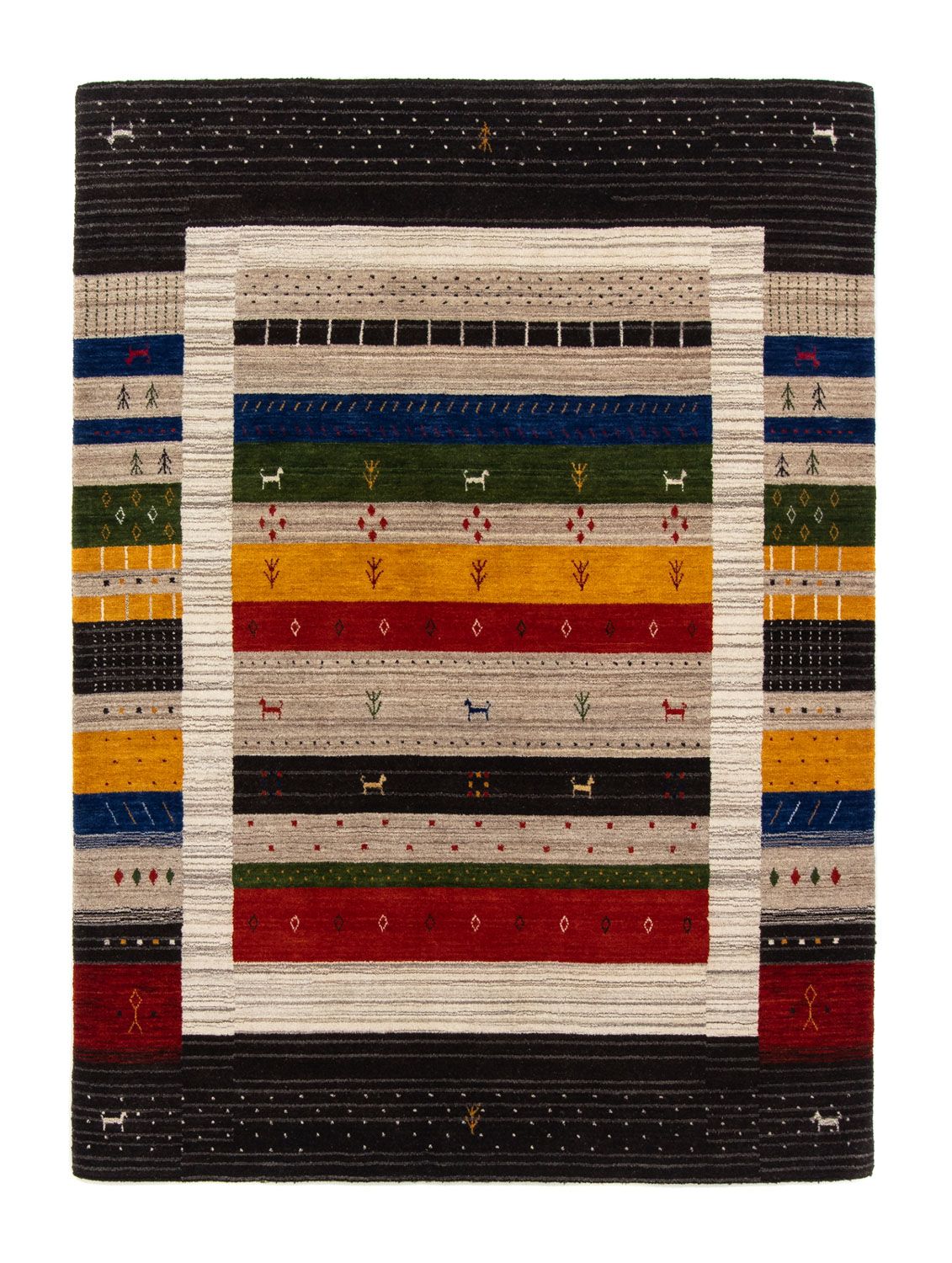 Gabbeh Tæppe - Loribaft Persisk - 202 x 142 cm - flerfarvet