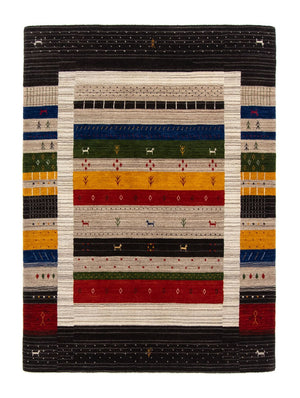 Gabbeh Tæppe - Loribaft Persisk - 202 x 142 cm - flerfarvet