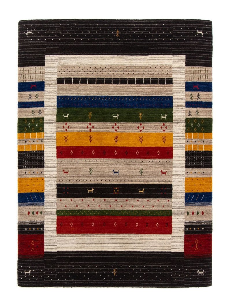 Gabbeh Tæppe - Loribaft Persisk - 202 x 142 cm - flerfarvet