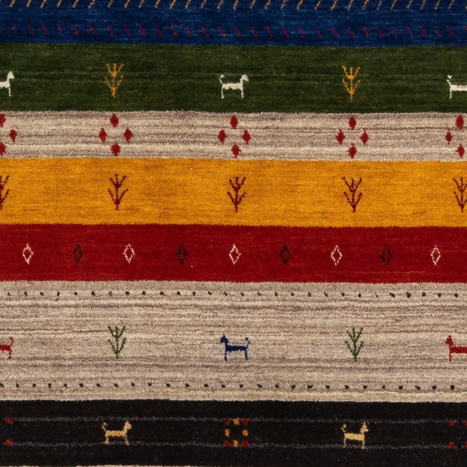 Gabbeh Tæppe - Loribaft Persisk - 202 x 142 cm - flerfarvet
