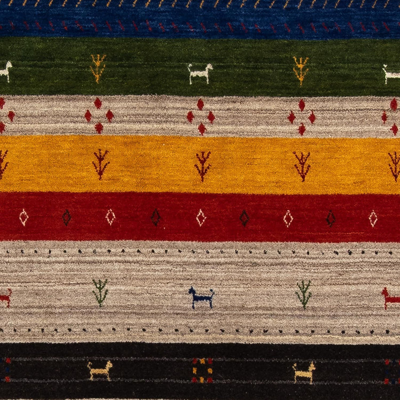 Gabbeh Tæppe - Loribaft Persisk - 202 x 142 cm - flerfarvet
