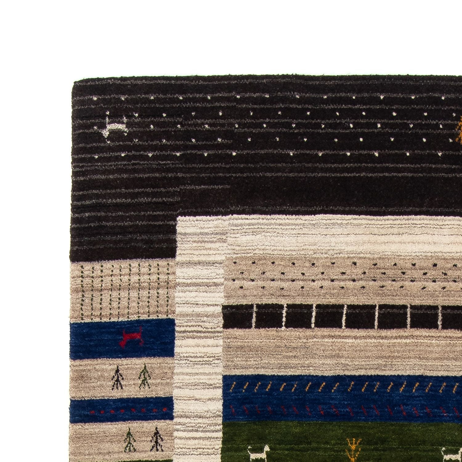 Gabbeh Tæppe - Loribaft Persisk - 202 x 142 cm - flerfarvet
