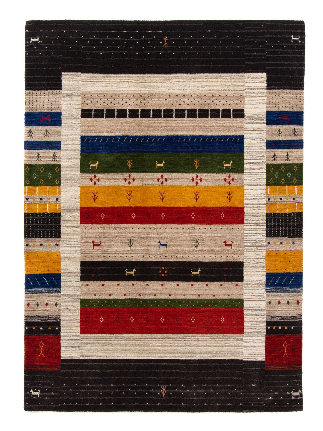 Gabbeh Tæppe - Loribaft Persisk - 202 x 143 cm - flerfarvet