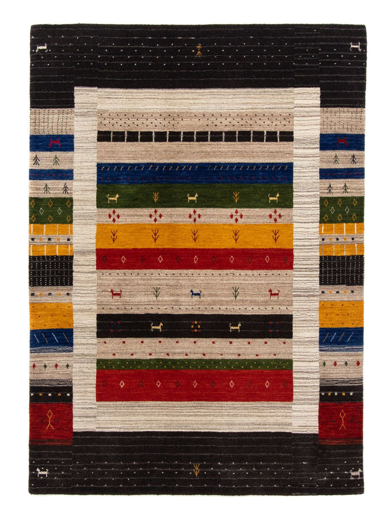 Gabbeh Tæppe - Loribaft Persisk - 202 x 143 cm - flerfarvet