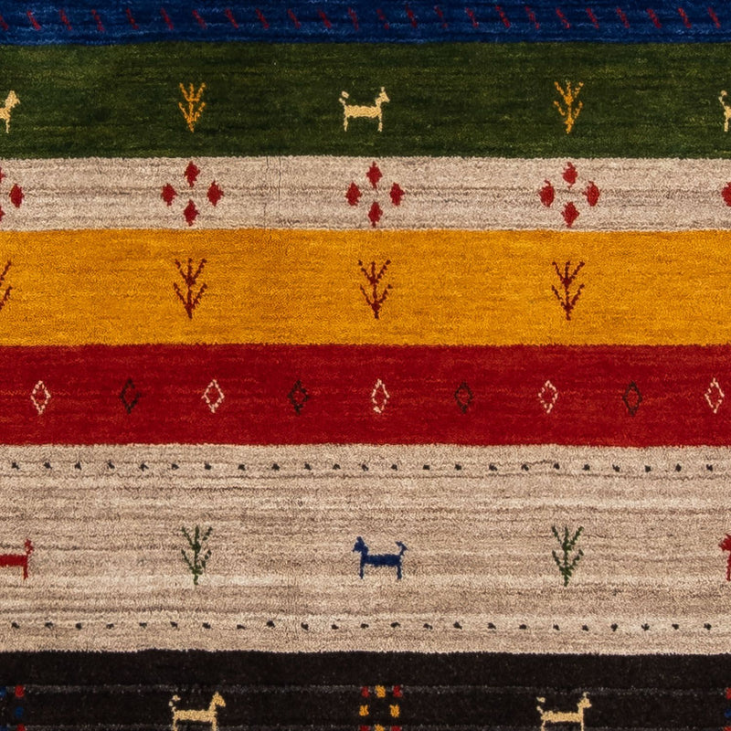 Gabbeh Tæppe - Loribaft Persisk - 202 x 143 cm - flerfarvet