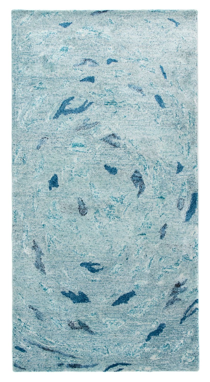 Designer tæppe - 140 x 70 cm - turkis