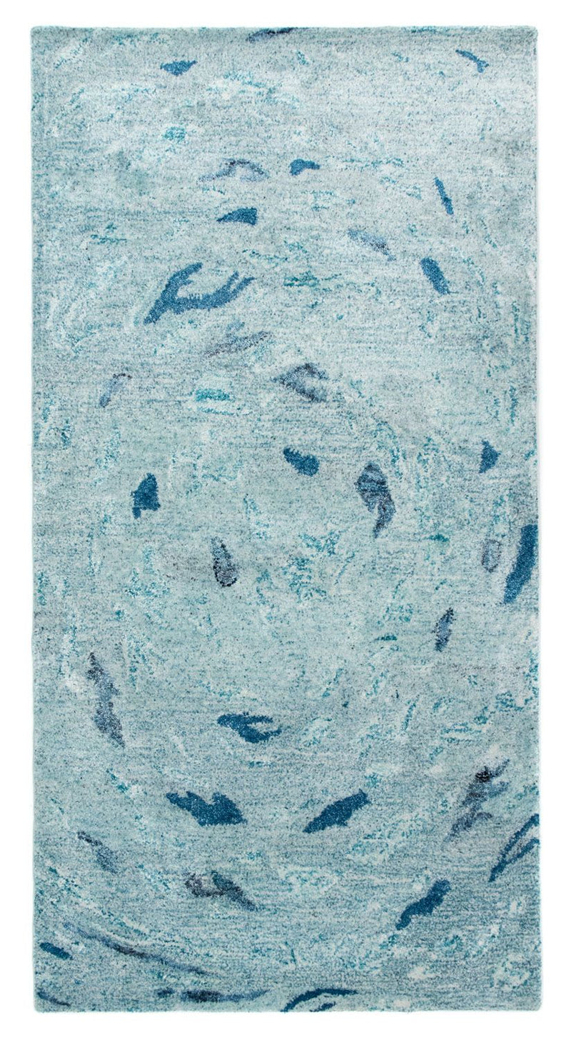 Designer tæppe - 140 x 70 cm - turkis