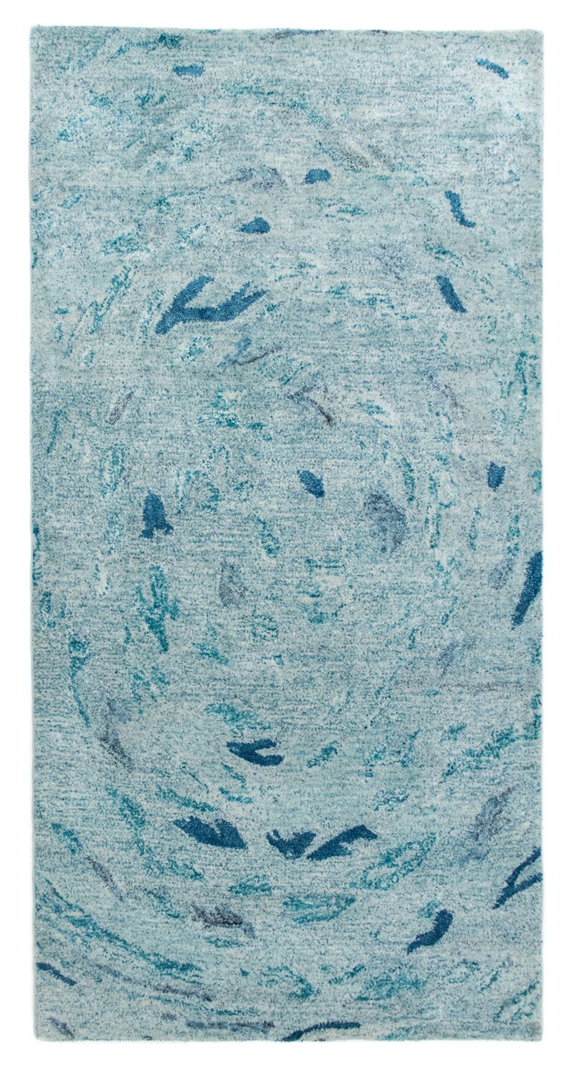 Designer tæppe - 140 x 70 cm - turkis