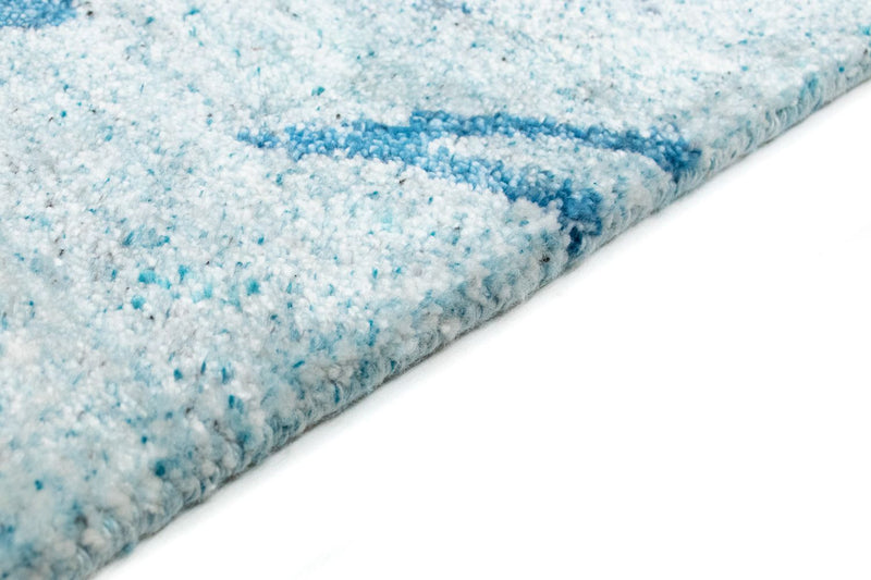 Designer tæppe - 140 x 70 cm - turkis