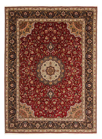 Persisk tæppe - Tabriz - Royal - 411 x 304 cm - mørkerød
