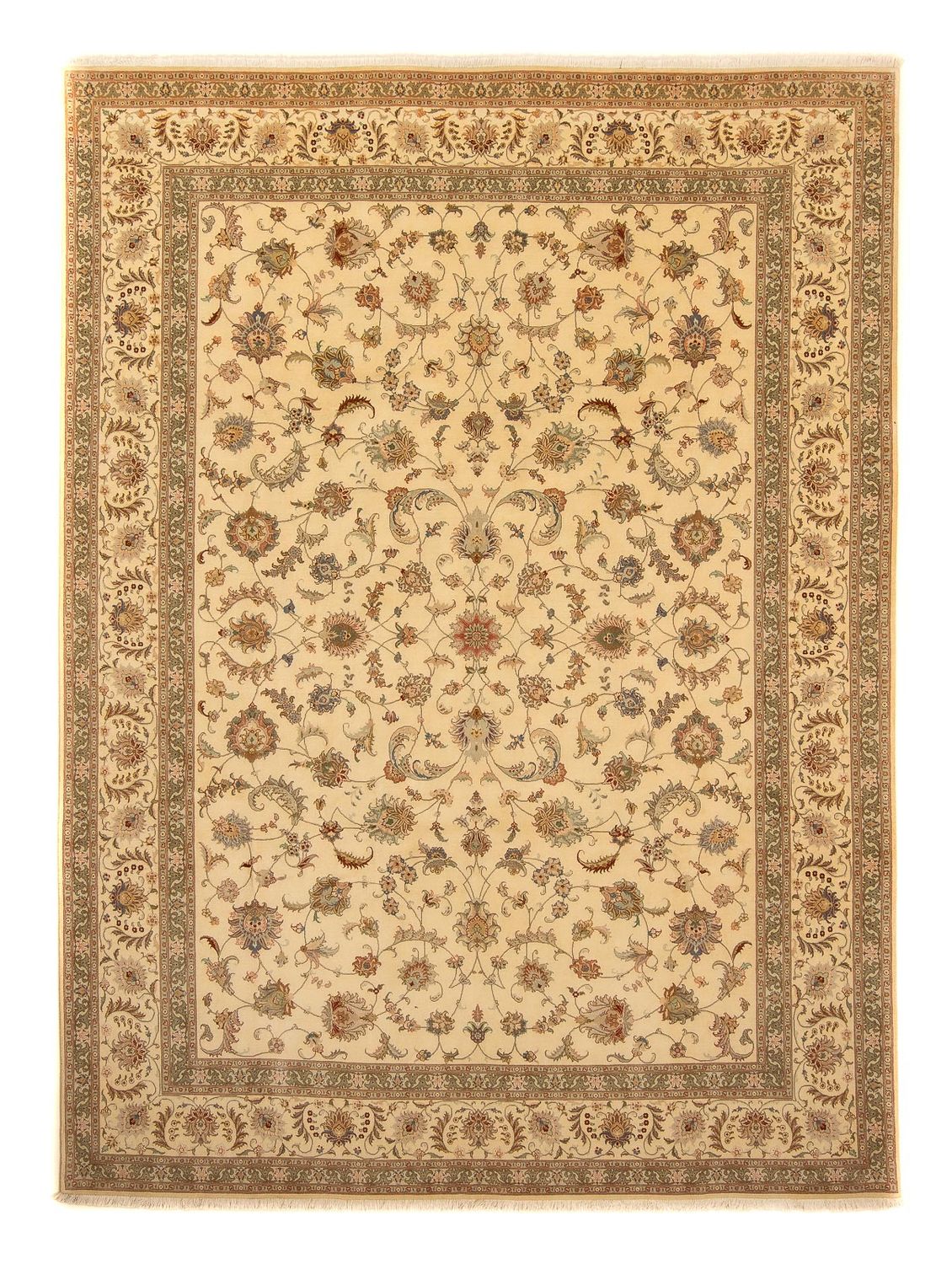 Persisk tæppe - Tabriz - Royal - 342 x 250 cm - beige