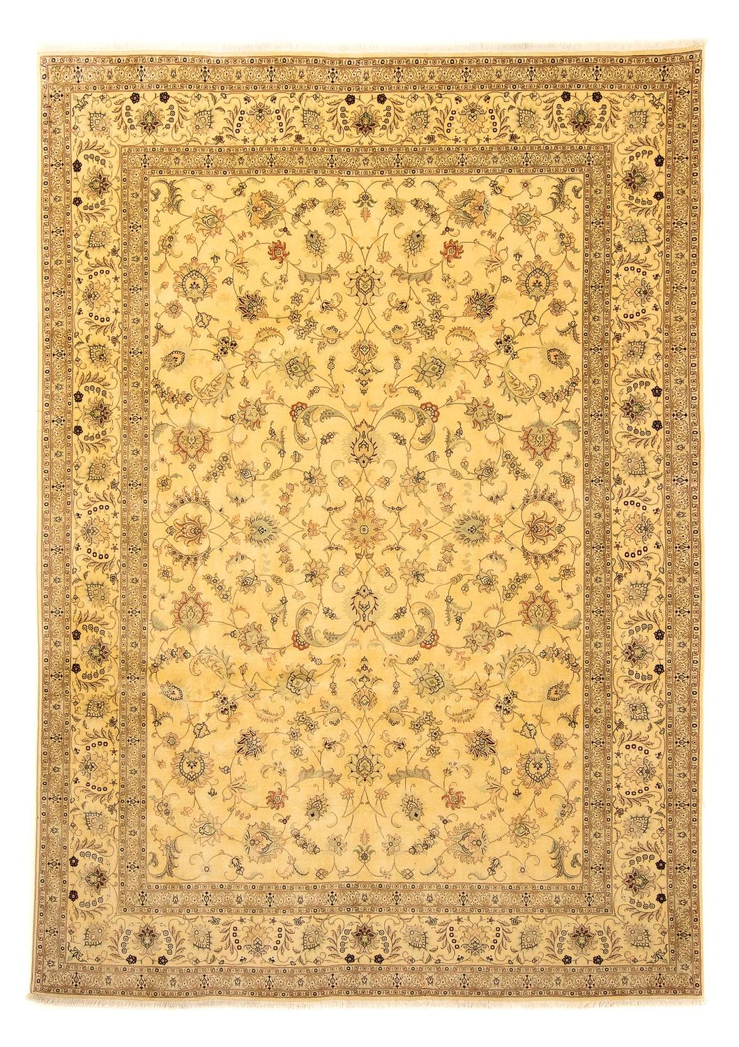 Persisk tæppe - Tabriz - Royal - 343 x 248 cm - guld
