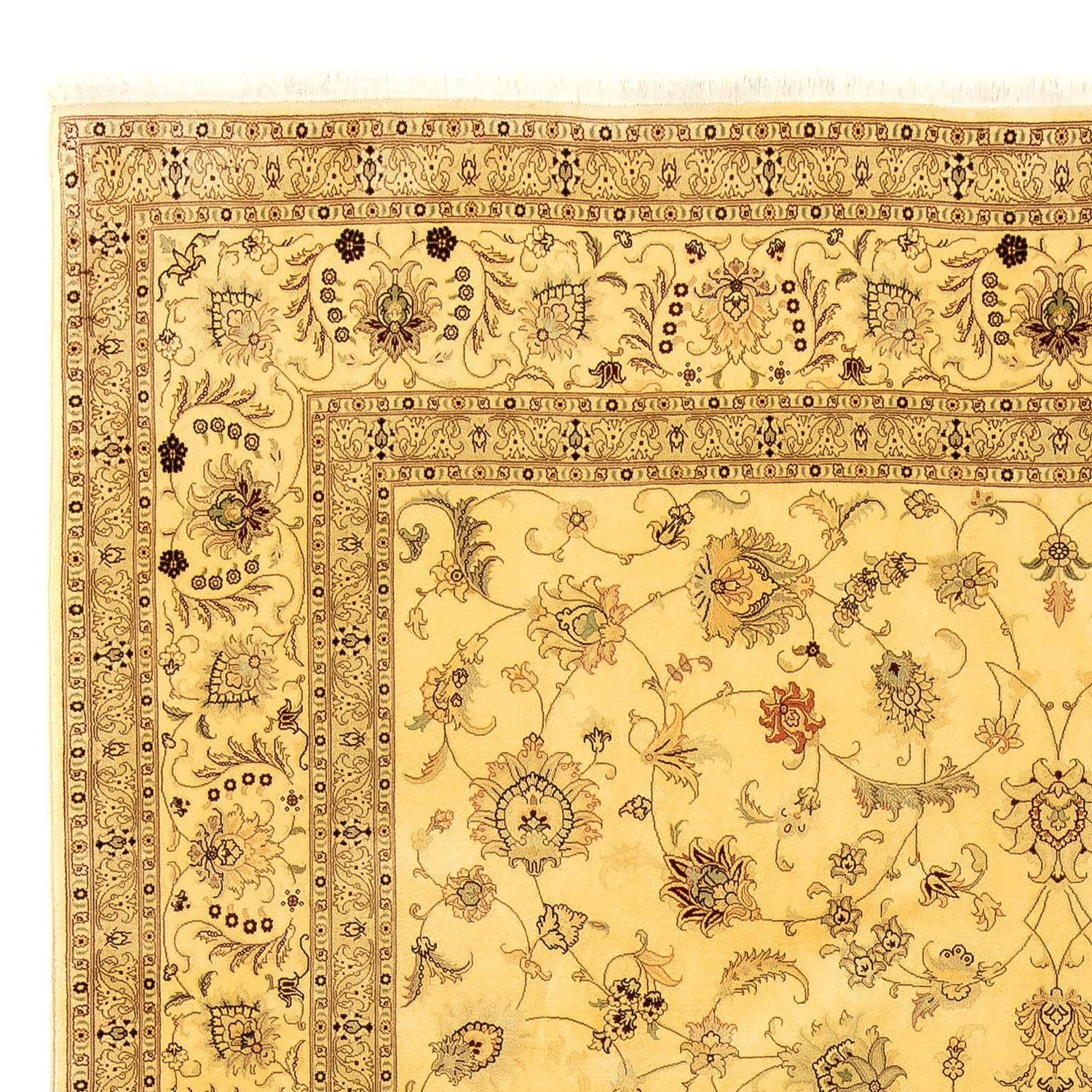 Persisk tæppe - Tabriz - Royal - 343 x 248 cm - guld