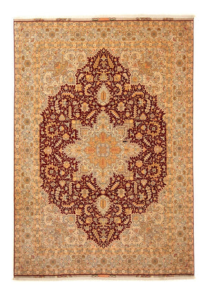 Persisk tæppe - Tabriz - Royal - 360 x 253 cm - mørkerød