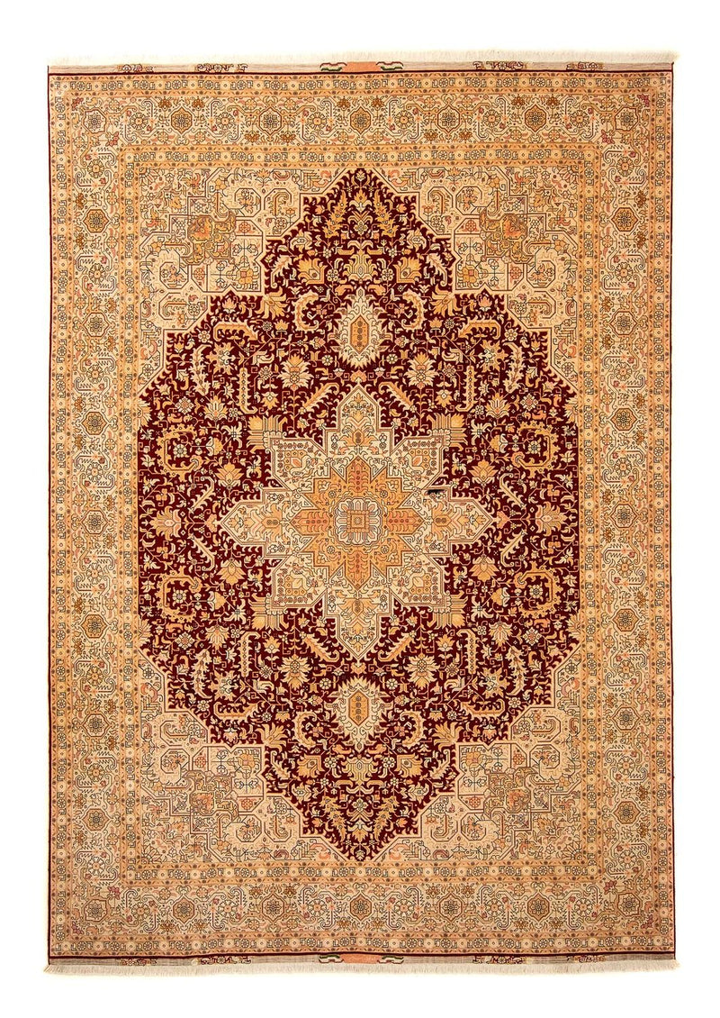 Persisk tæppe - Tabriz - Royal - 360 x 253 cm - mørkerød