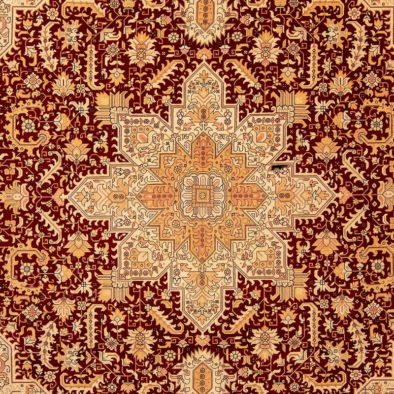 Persisk tæppe - Tabriz - Royal - 360 x 253 cm - mørkerød