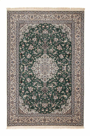 Persisk tæppe - Nain - Premium - 307 x 206 cm - grøn