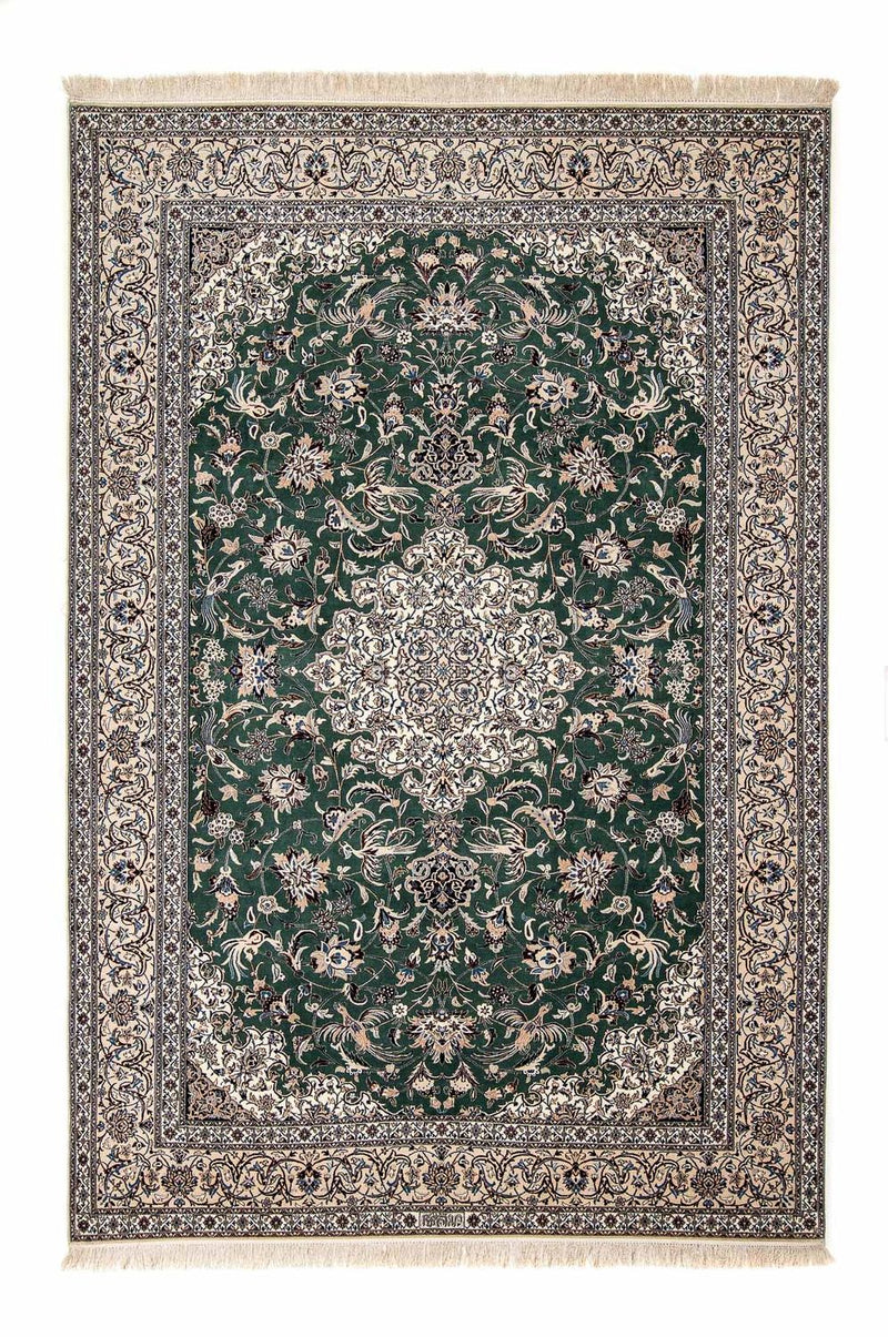 Persisk tæppe - Nain - Premium - 307 x 206 cm - grøn