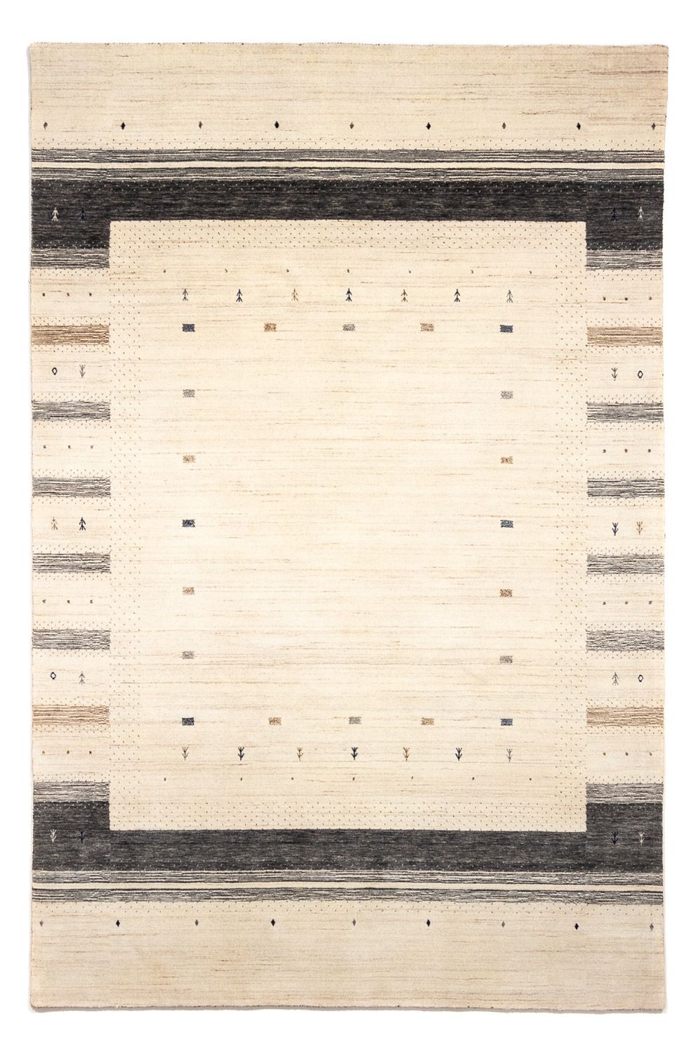 Gabbeh Tæppe - Loribaft Persisk - 303 x 201 cm - beige