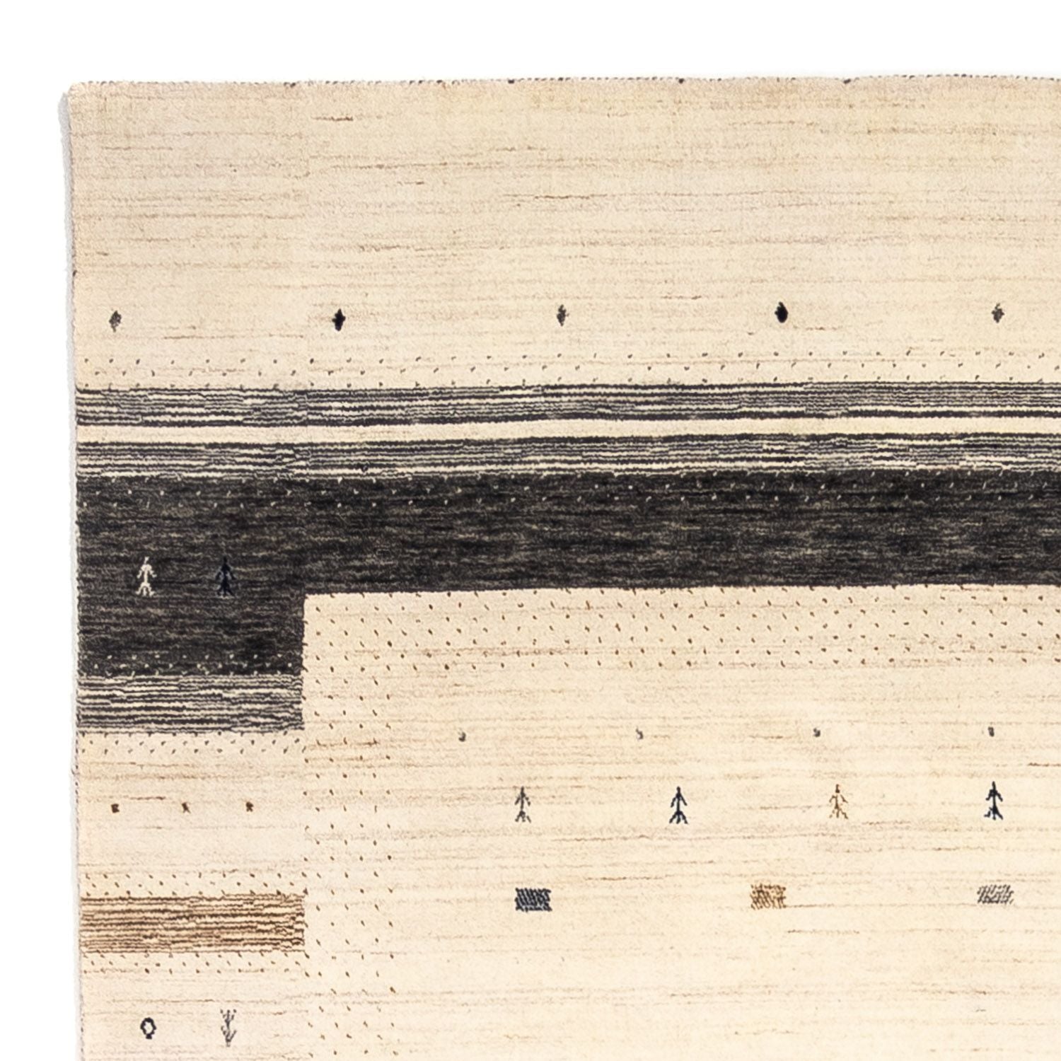 Gabbeh Tæppe - Loribaft Persisk - 303 x 201 cm - beige
